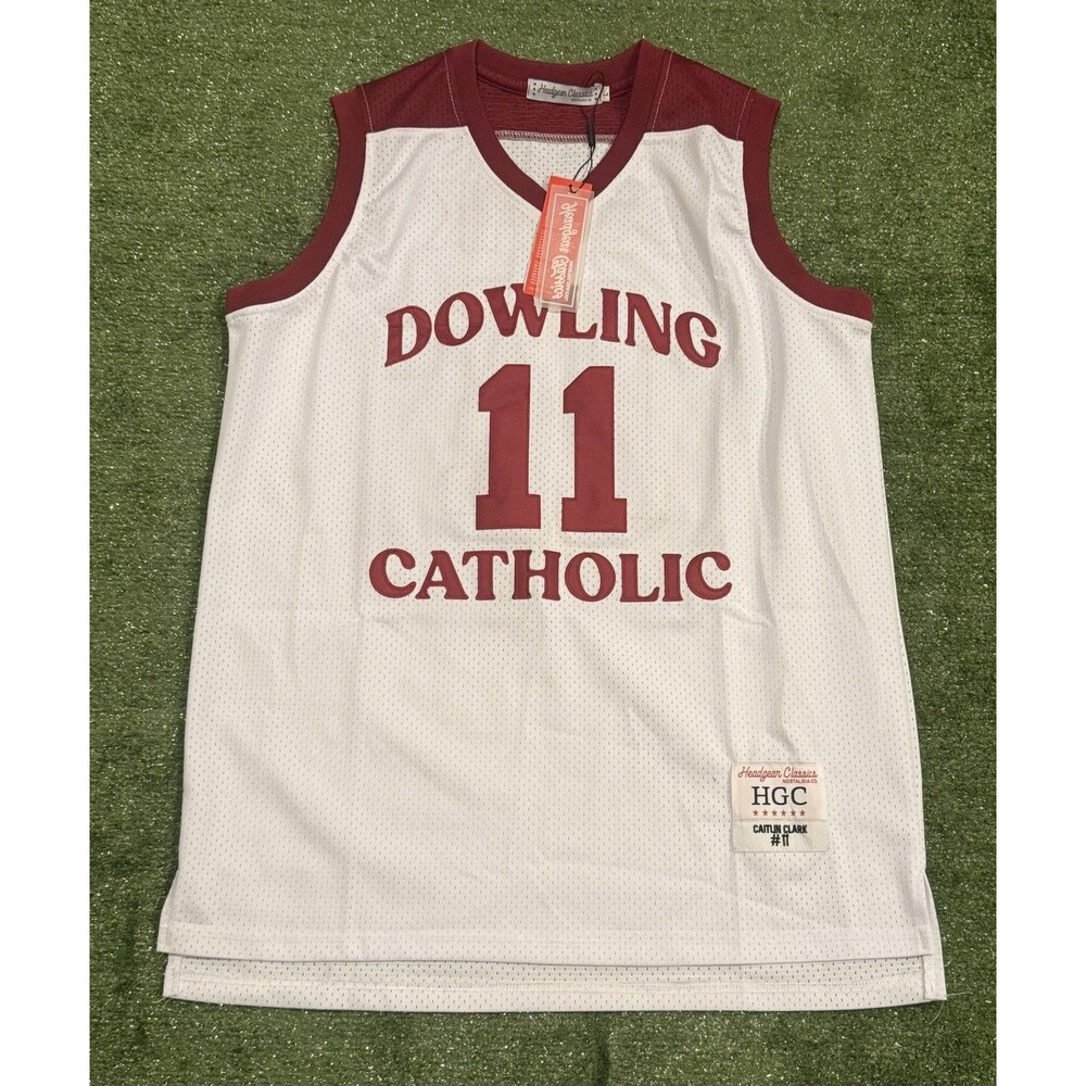 Caitlin Clark Authentic High School Basketball Jersey Large Headgear Classic NWT